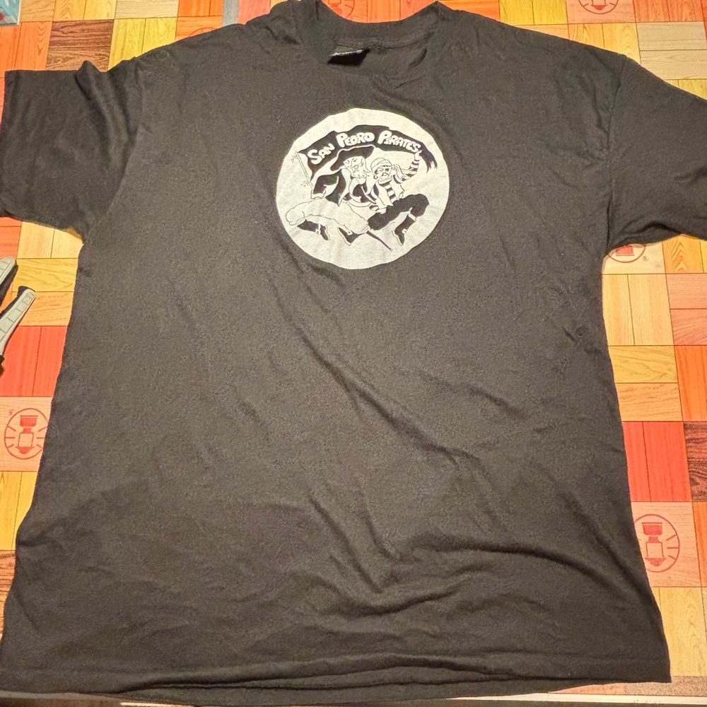 San Pedro Pirates Vintage Black Graphic T-Shirt Sz XXXL